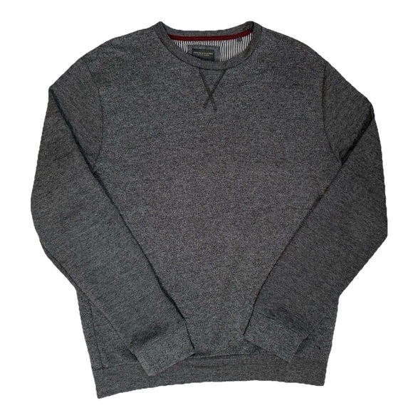 Denim & Flower Ricky Singh Mens XL Sweater Sweatshirt Gray Heather $58 MSRP Soft - Picture 1 of 4